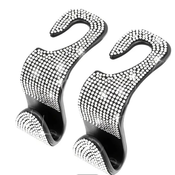 Bling Car Purse Bag Hooks Hangers Auto Front seat or Backseat 2 pack - Picture 1 of 6